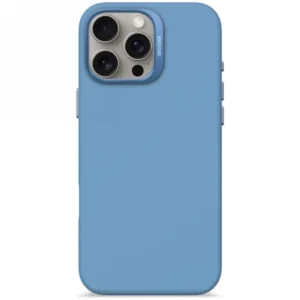 Decoded AntiMicrobial Silicone Backcover Case with MagSafe for iPhone 16 Pro Max - Blue