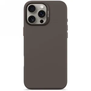 Decoded AntiMicrobial Silicone Backcover with MagSafe for iPhone 16 Pro Max - Dark Brown