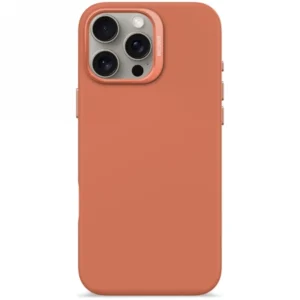 Decoded AntiMicrobial Silicone Backcover with MagSafe for iPhone 16 Pro Max - Orange