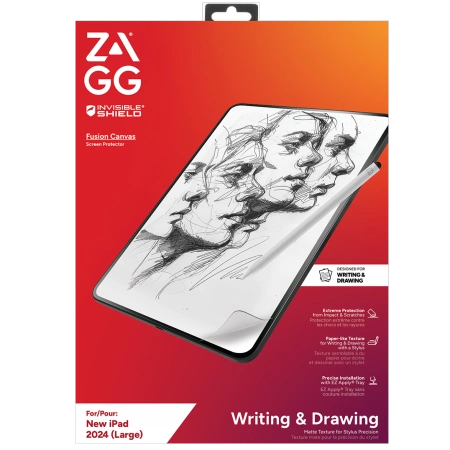 ZAGG InvisibleShield Fusion Canvas Antibacterial Protective Film Imitating Paper for iPad Air 13" 2024