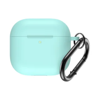 Silicone Case for Airpods 4 with Carabiner - Mint