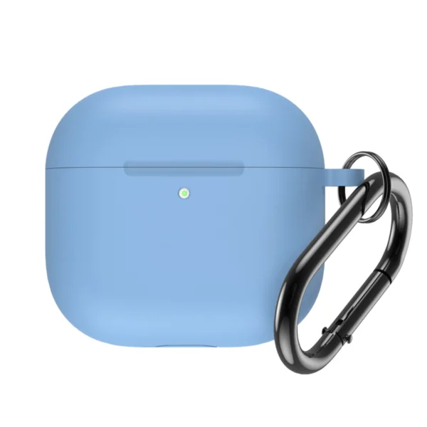 Airpods 4 Silicone Case with Carabiner - Light Blue