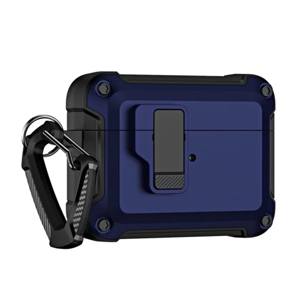 Airpods 4 Pro Armor Case with Carabiner - Blue