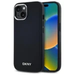 DKNY Plain Logo MagSafe iPhone 15 Plus Case - Black