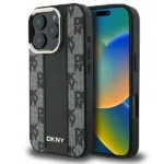 DKNY Checkered Pattern Magsafe iPhone 16 Pro Case - Black