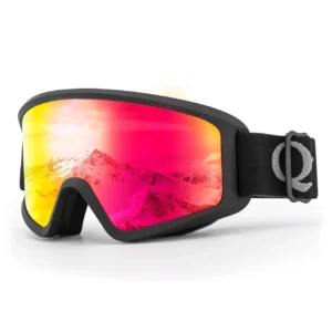 Qunature White Ski Goggles for Adults - Black