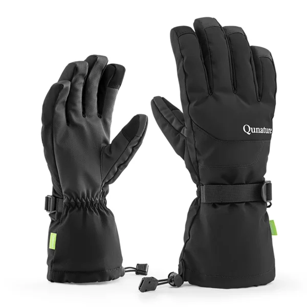 Qunature Ski Gloves - Finger Style Black M