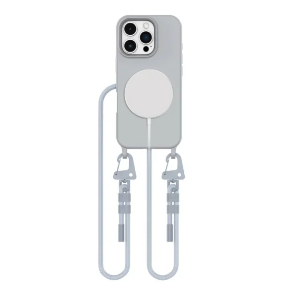 Tech-Protect MagNecklace MagSafe Case with Lanyard for iPhone 16 Pro - Gray