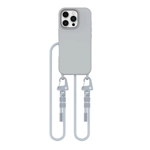 Tech-Protect MagNecklace MagSafe Case with Lanyard for iPhone 16 Pro - Gray-1