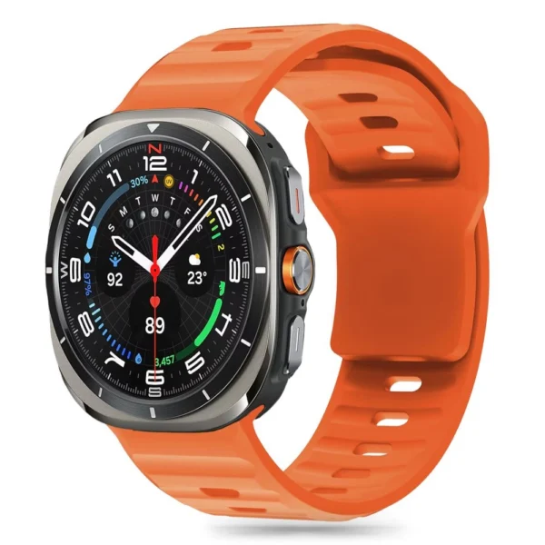 Tech-Protect Silicone Line Strap for Samsung Galaxy Watch Ultra (47mm) - Orange