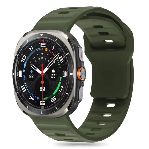 Tech-Protect Silicone Line strap for Samsung Galaxy Watch Ultra (47 mm) - green