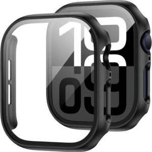 Tech-Protect Defense360 Tempered Glass Case for Apple Watch 10 (46mm) - Black