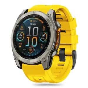 Tech-Protect Silicone Strap for Garmin Fenix 5X / 5X Plus / 6X / 6X Pro / 7X / 8 (51 mm) - Yellow