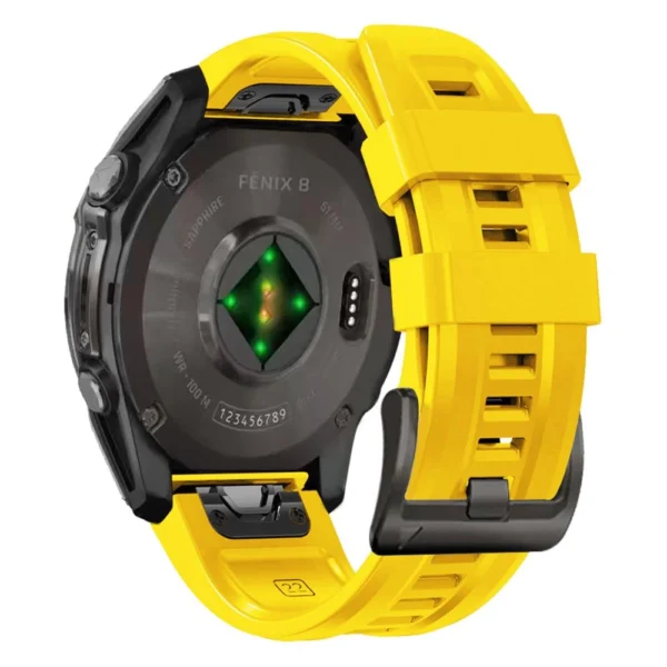 Tech-Protect Silicone Strap for Garmin Fenix 5X / 5X Plus / 6X / 6X Pro / 7X / 8 (51 mm) - Yellow-1