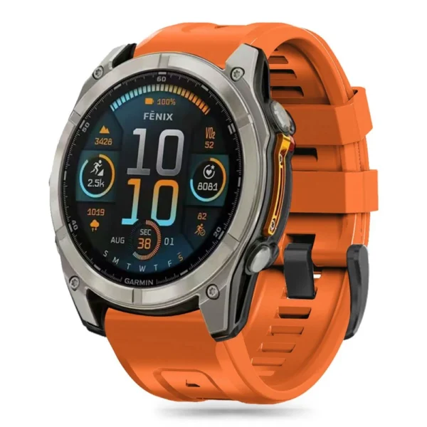 Tech-Protect Silicone Strap for Garmin Fenix 5X / 5X Plus / 6X / 6X Pro / 7X / 8 (51 mm) - Orange