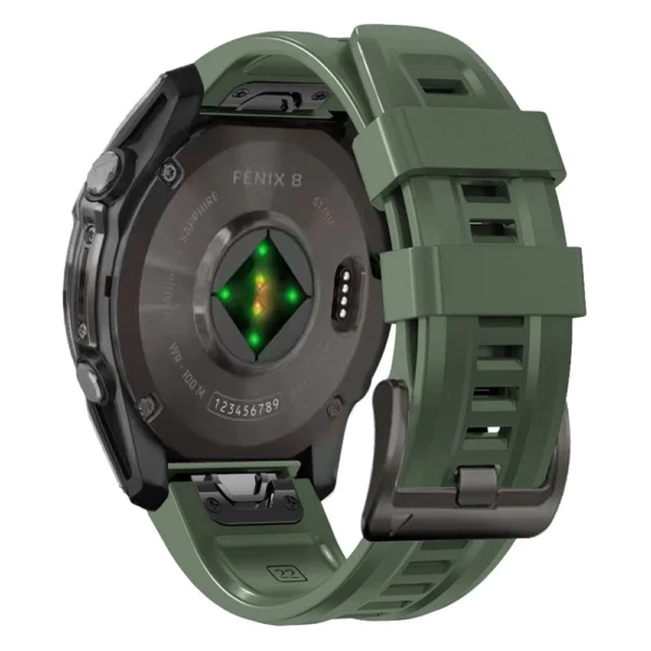 Tech-Protect Silicone Strap Garmin Fenix 5 / 6 / 6 Pro / 7 / 8 (47 mm) / E - Green-1