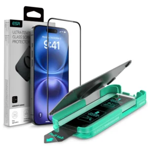 ESR Armorite Tempered Glass for iPhone 16 Plus - with Black Frame