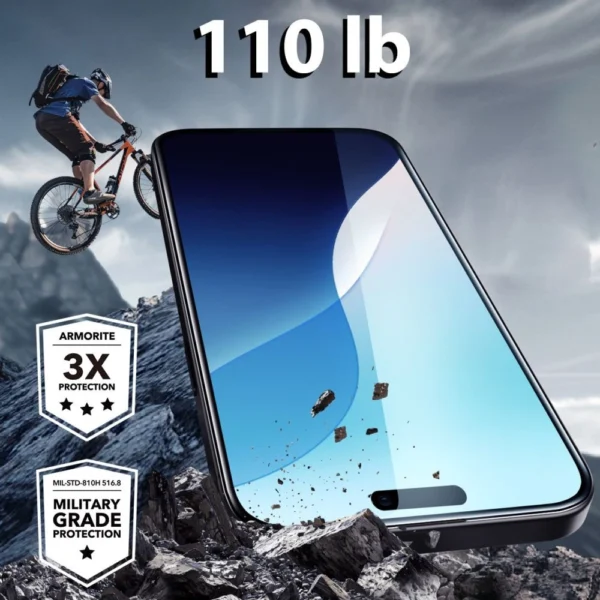 ESR Armorite Tempered Glass for iPhone 16 Plus - with Black Frame-1