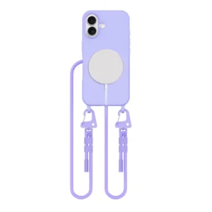 Tech-Protect MagNecklace MagSafe Case with Lanyard for iPhone 16 - Purple