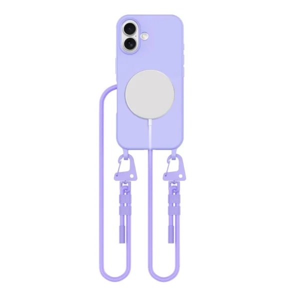 Tech-Protect MagNecklace MagSafe Case with Lanyard for iPhone 16 - Purple