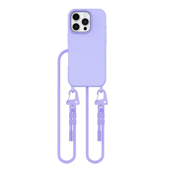 Tech-Protect MagNecklace MagSafe Case with Lanyard for iPhone 16 Pro - Purple-1