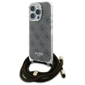 Guess Crossbody Cord 4G Print Case for iPhone 16 Pro Max - Brown