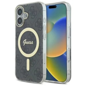 Guess IML 4G MagSafe Case for iPhone 16 Plus - Black