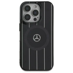 Mercedes MB Double Layer Crossed Lines MagSafe case for iPhone 16 - black