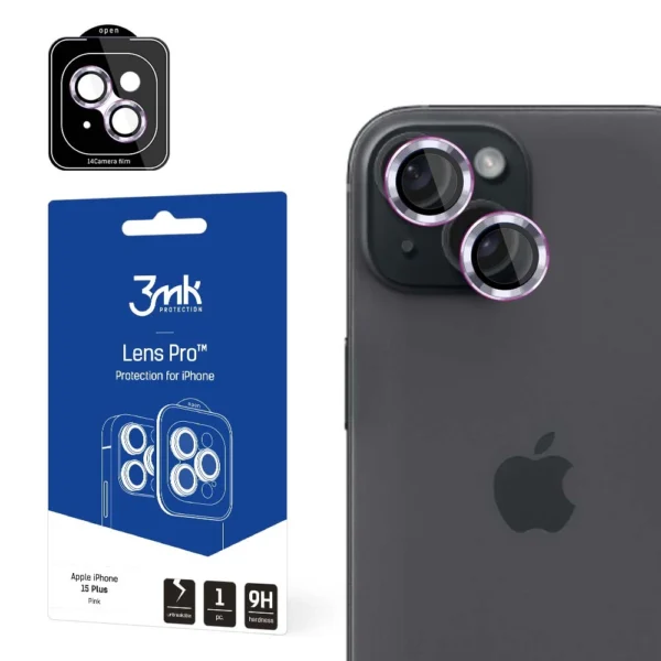 Camera Cover 3mk Lens Protection Pro Pink for iPhone 15 Plus