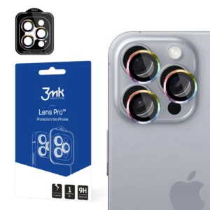 3mk Lens Protection Pro Camera Cover with Iridescent Frame for iPhone 16 Pro /16 Pro Max