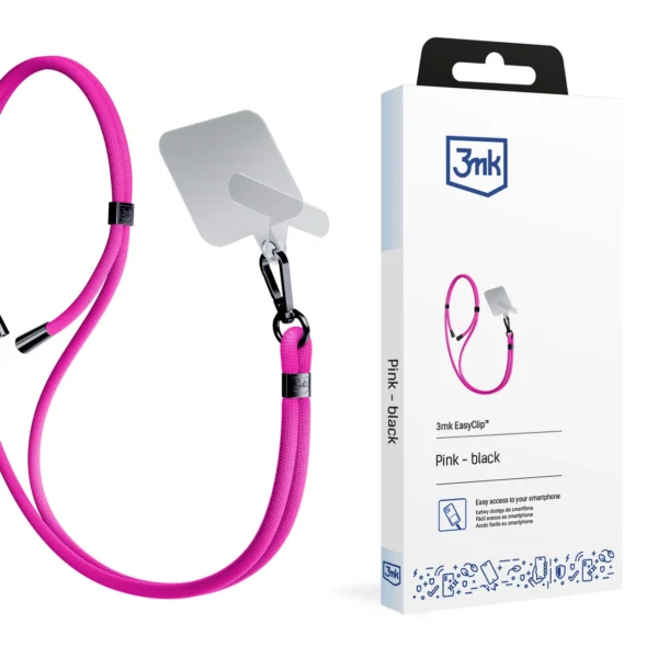 Smartphone Lanyard 3mk EasyClip - Pink