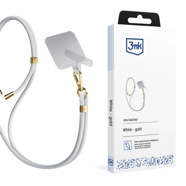 Smartphone Lanyard 3mk EasyClip - White