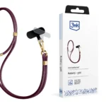 Smartphone lanyard 3mk EasyClip Elite - burgundy