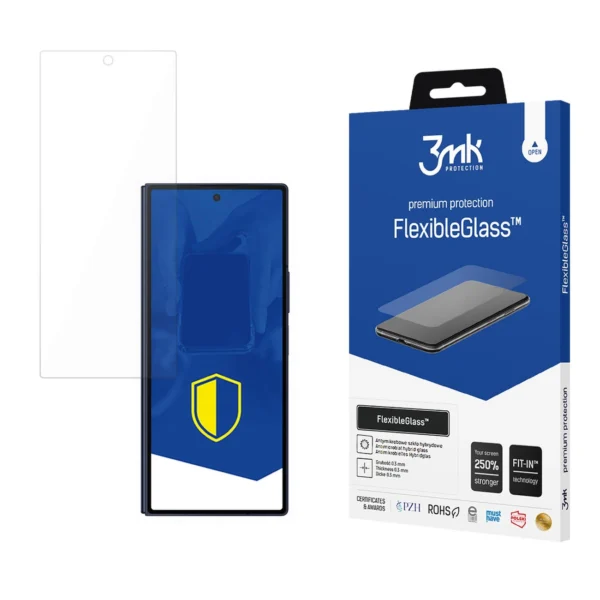 Tempered glass 3mk FlexibleGlass for Samsung Galaxy Z Fold 6 (front)