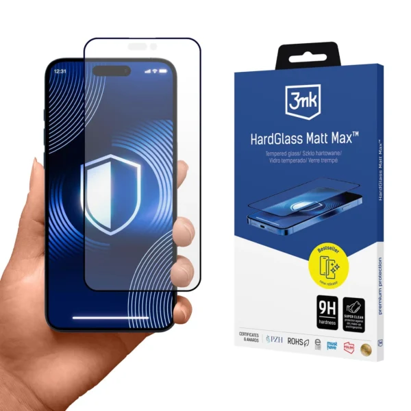 Tempered glass 3mk HardGlass Matt Max for iPhone 16 Pro