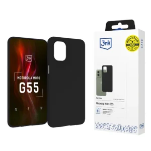 3mk Matt Case for Motorola Moto G55 5G - Black