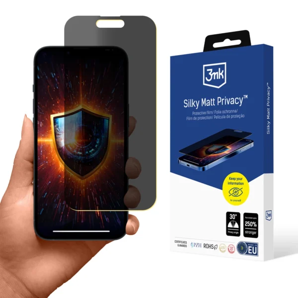 Privacy Film 3mk Silky Matt Privacy for Apple iPhone 15