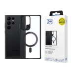 3mk Satin Armor MagCase with MagSafe for Samsung Galaxy S22 Ultra 5G - Clear with Black Frame