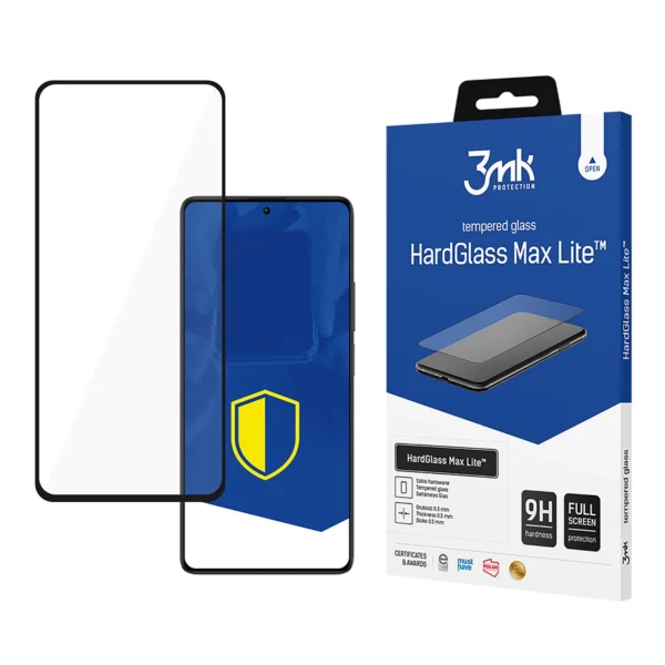 Tempered glass 3mk HardGlass Max Lite Black for Xiaomi Redmi Note 13 5G