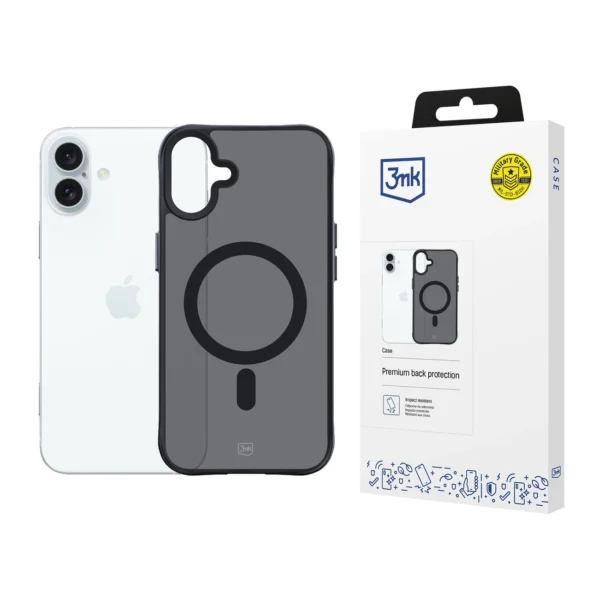 3mk Smoke MagCase with MagSafe for iPhone 16 Plus - semi-transparent