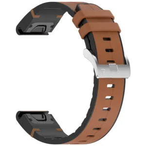 Techsuit - Watchband QuickFit 20mm (W071) - Instinct 2S/2S Solar/Approach S70 42mm/fenix 7S Pro Sapphire Solar - Brown