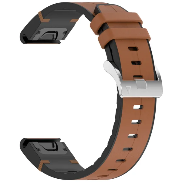 Techsuit - Watchband QuickFit 20mm (W071) - Instinct 2S/2S Solar/Approach S70 42mm/fenix 7S Pro Sapphire Solar - Brown