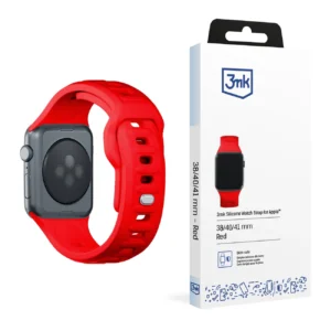 3mk Silicone Watch Strap for Apple Watch 38 / 40 / 41 mm - red