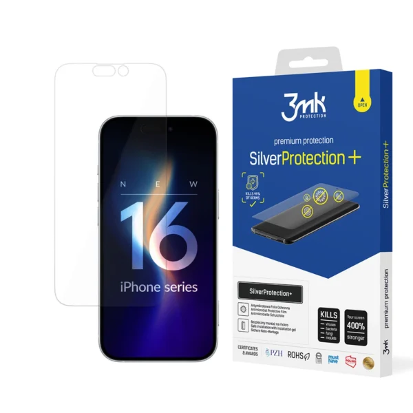 Antibacterial foil 3mk SilverProtection+ for iPhone 16 Pro