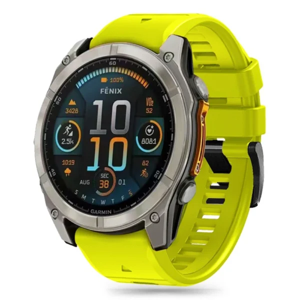 Tech-Protect Silicone Line Strap for Garmin Fenix 5X / 5X Plus / 6X / 6X Pro / 7X / 8 (51 mm) - Green