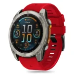 Tech-Protect Silicone Line Strap for Garmin Fenix 5X / 5X Plus / 6X / 6X Pro / 7X / 8 (51 mm) - Red