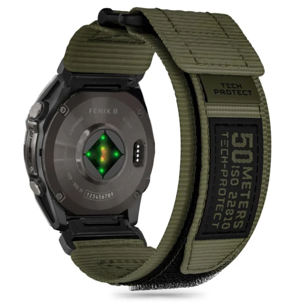 Tech-Protect Scout Pro Strap for Garmin Fenix 5X / 5X PLUS / 6X / 6X Pro / 7X / 8 (51 MM) - Green