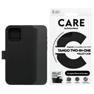 CARE by PanzerGlass Feature Tango 2in1 Wallet MagSafe Case for iPhone 16 Pro Max - Black