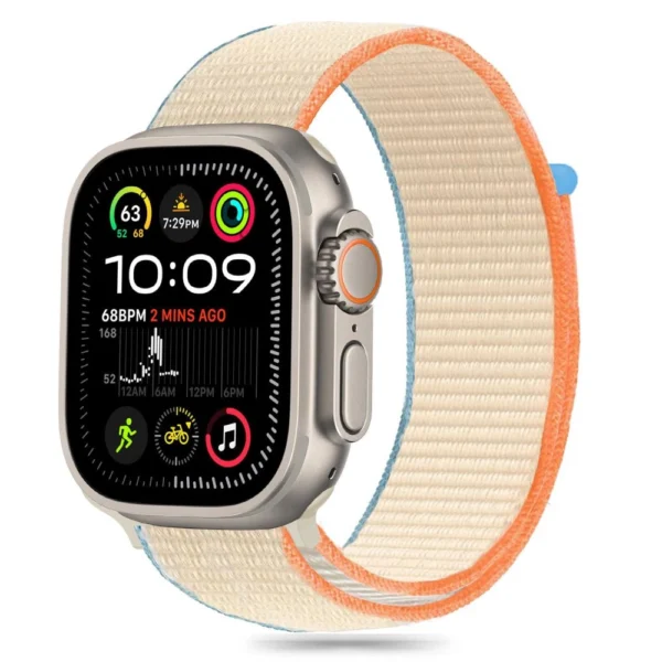 Tech-Protect Nylon Strap for Apple Watch 6 / 7 / 8 / 9 / 10 / SE / Ultra 1 / 2 (44 / 45 / 46 / 49 MM) - Beige