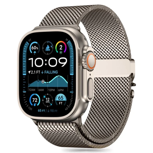 Tech-Protect Milano strap for Apple Watch 6 / 7 / 8 / 9 / 10 / SE / Ultra 1 / 2 (44 / 45 / 46 / 49 MM) - titanium